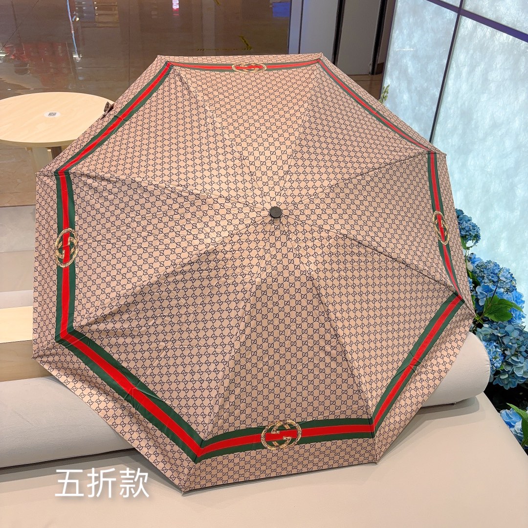 GUCCI古奇五折手动折叠晴雨伞选用台湾进口UV防紫外线伞布原单代工级品质