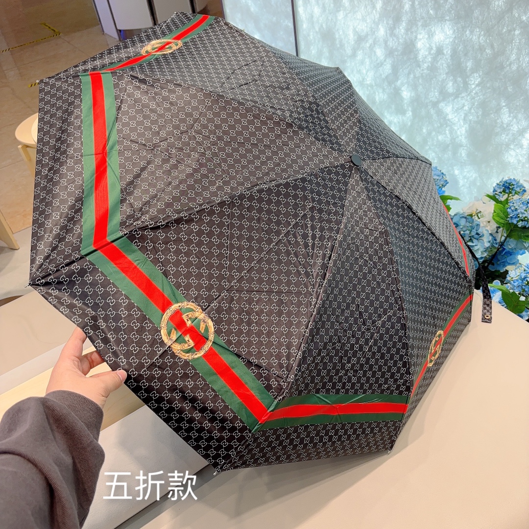 GUCCI古奇五折手动折叠晴雨伞选用台湾进口UV防紫外线伞布原单代工级品质