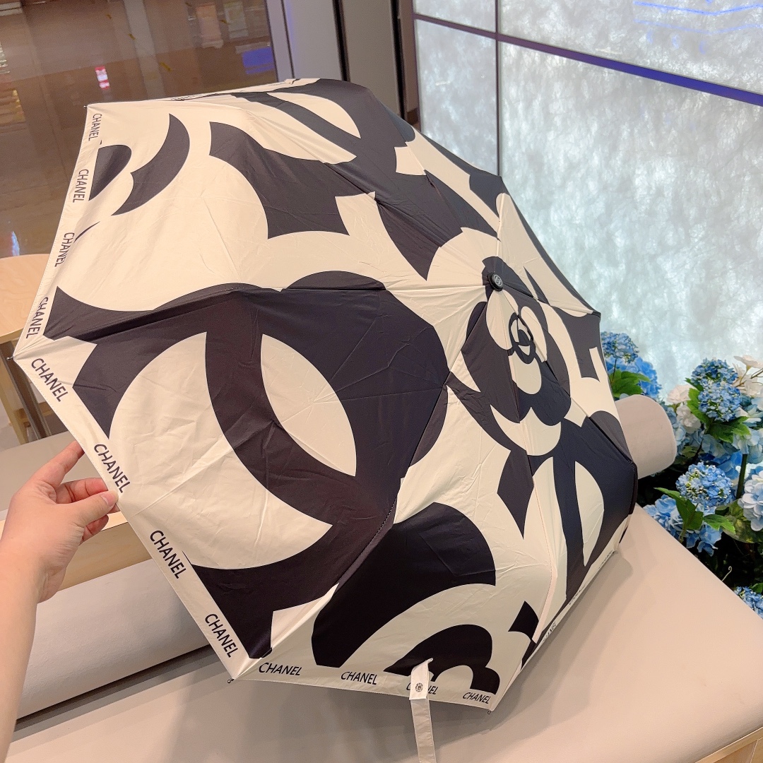 CHANEL香奈儿三折自动折叠晴雨伞选用台湾进口UV防紫外线伞布原单代工级品质