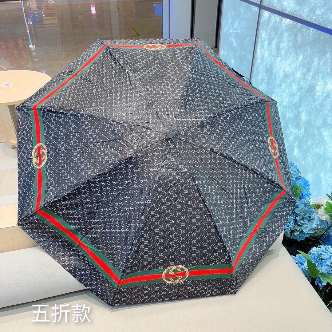 GUCCI古奇五折手动折叠晴雨伞选用台湾进口UV防紫外线伞布原单代工级品质