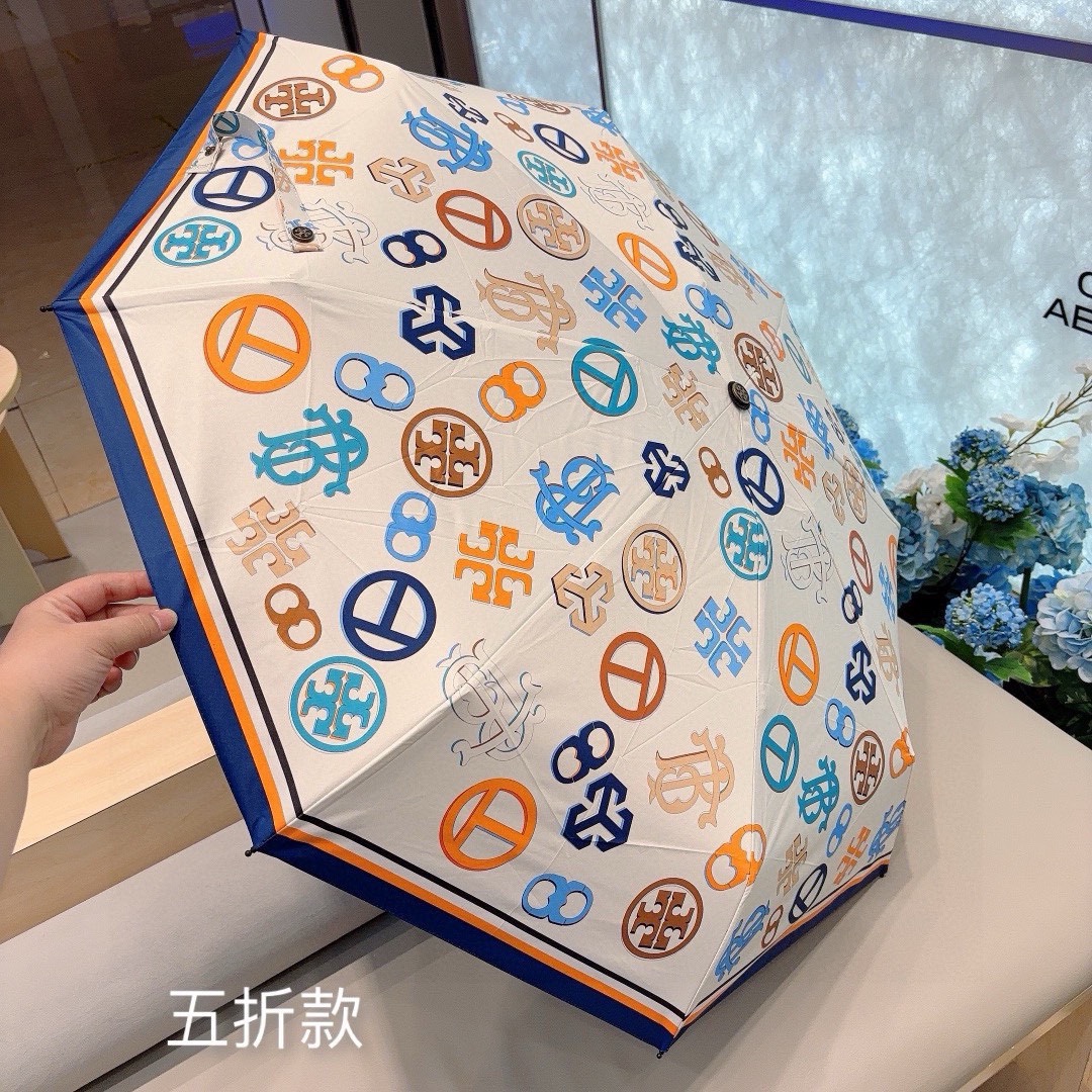 ToryBurch托里伯奇五折手开黑胶遮阳防晒UV晴雨伞缩骨遮雨伞[玫瑰][玫瑰]独家首发！给你无与伦比