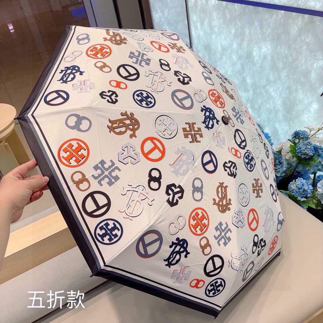 ToryBurch托里伯奇五折手开黑胶遮阳防晒UV晴雨伞缩骨遮雨伞[玫瑰][玫瑰]独家首发！给你无与伦比