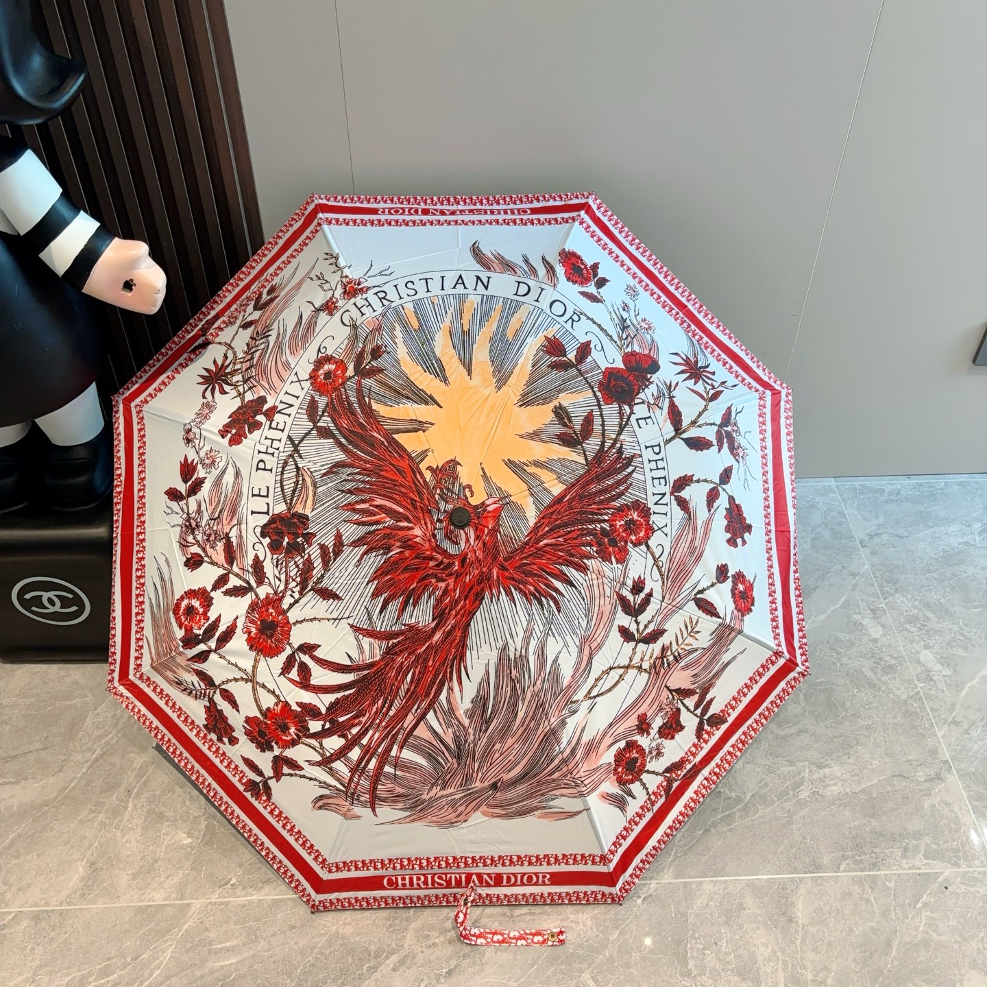  DIOR（迪奥）火烈鸟 三折自动折叠晴雨伞  时尚原单代工品质 细节精致 看得见的品质 打破一成不变 