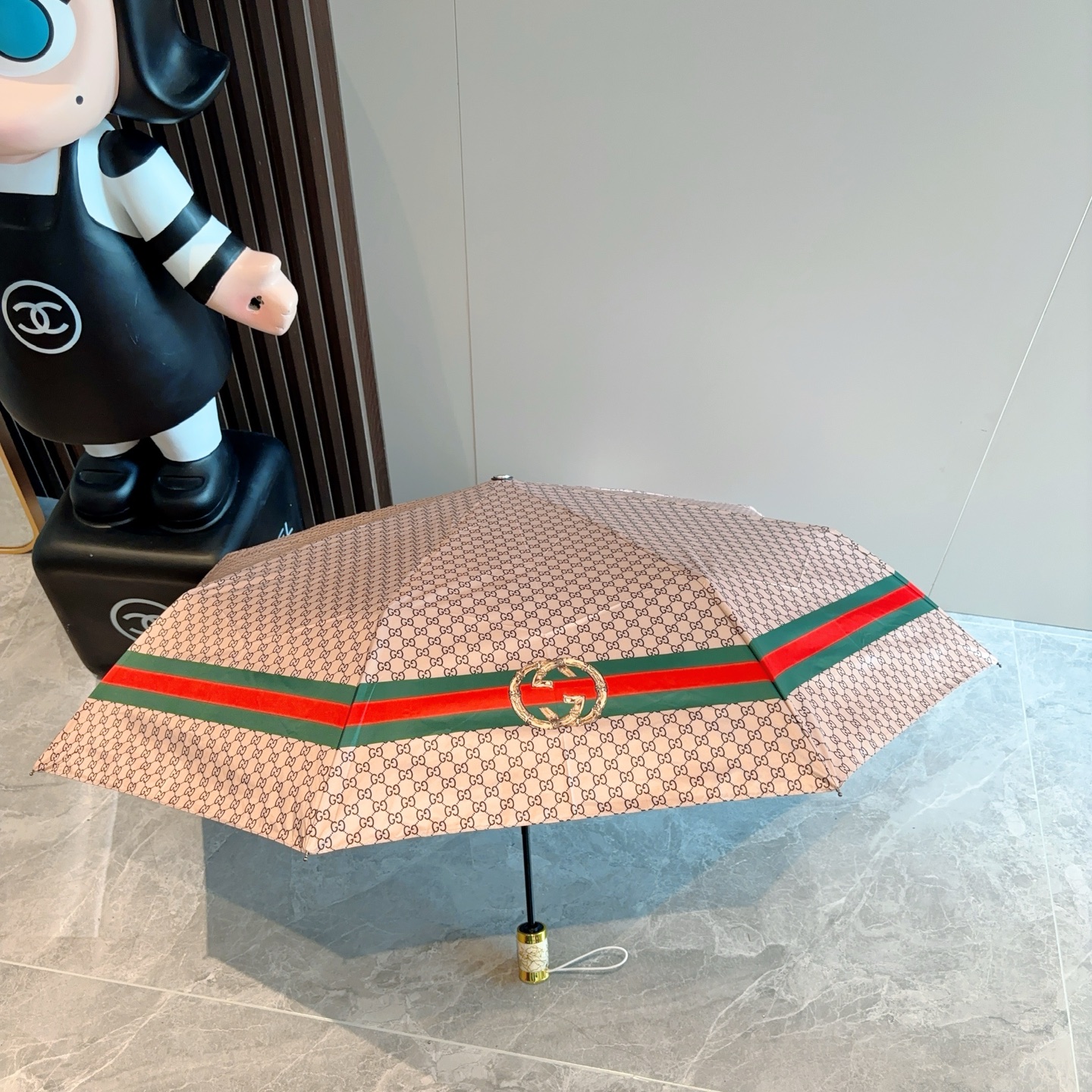 GUCCI（古奇）新款  三折自动折叠晴雨伞 选用台湾进口UV防紫外线伞布 原单代工级品质  🌹