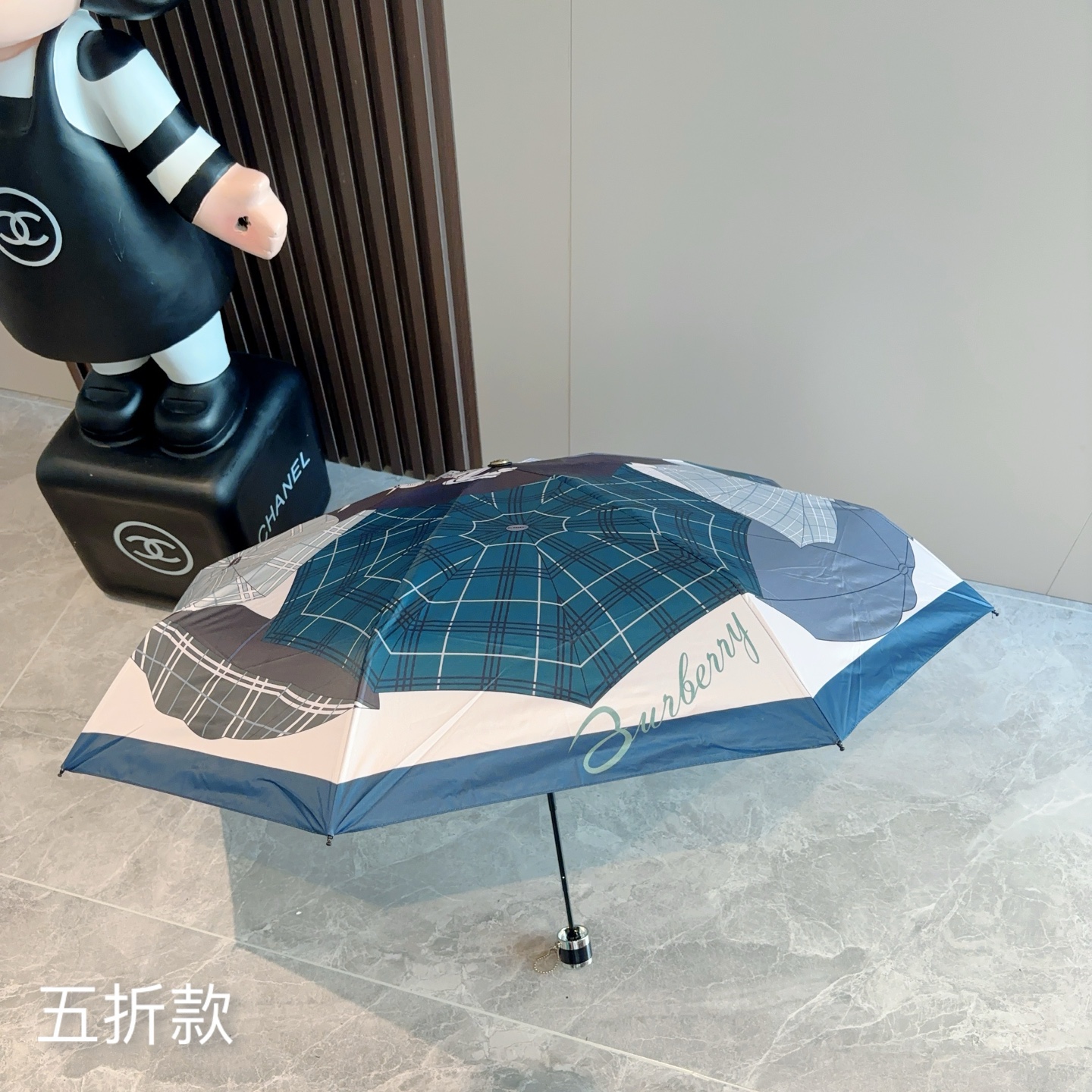  BURBERRY（巴宝莉）五折手动折叠晴雨伞 选用台湾进口UV防紫外线伞布 原单代工级品质  