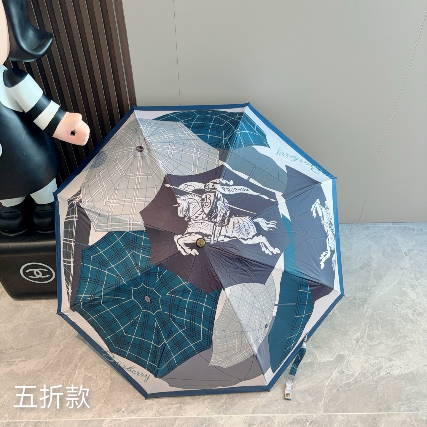  BURBERRY（巴宝莉）五折手动折叠晴雨伞 选用台湾进口UV防紫外线伞布 原单代工级品质  