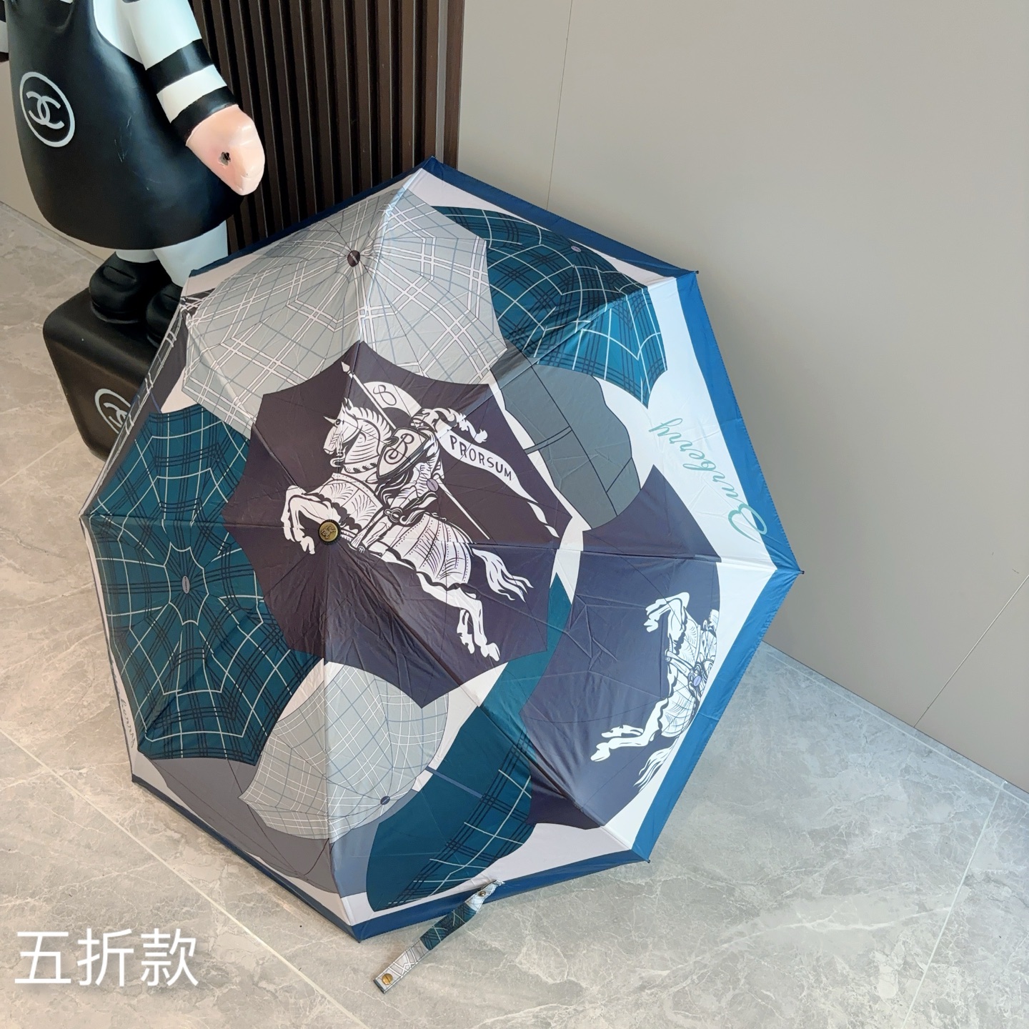  BURBERRY（巴宝莉）五折手动折叠晴雨伞 选用台湾进口UV防紫外线伞布 原单代工级品质  