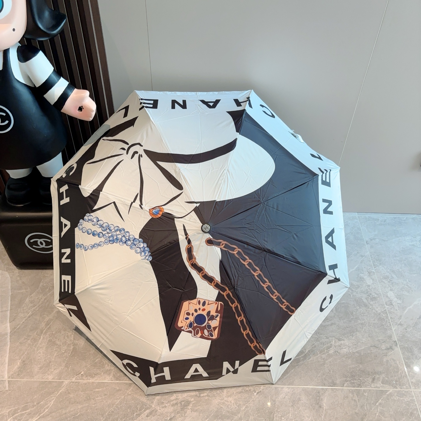  CHANEL（香奈儿）coco三折自动折叠晴雨伞 选用台湾进口UV防紫外线伞布 原单代工级品质  