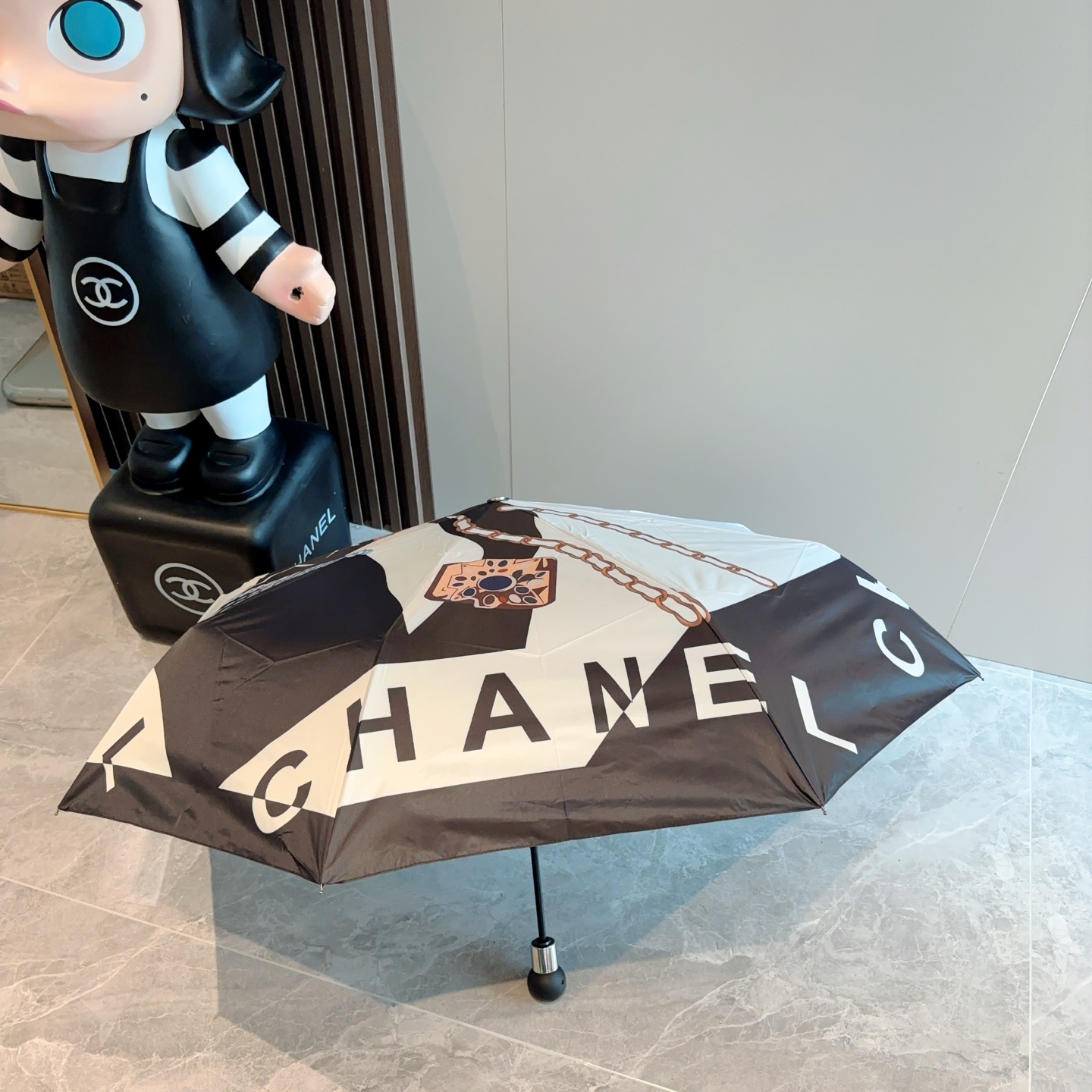  CHANEL（香奈儿）coco三折自动折叠晴雨伞 选用台湾进口UV防紫外线伞布 原单代工级品质  