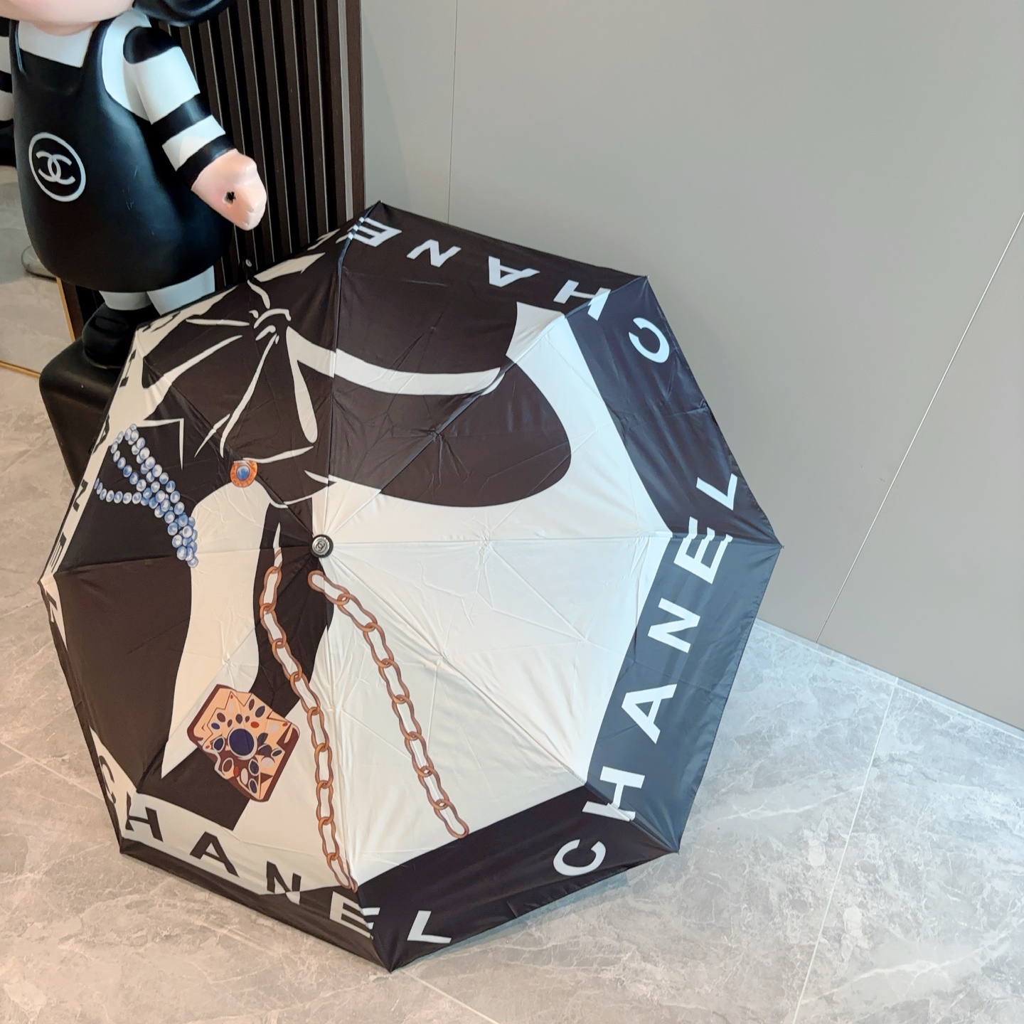  CHANEL（香奈儿）coco三折自动折叠晴雨伞 选用台湾进口UV防紫外线伞布 原单代工级品质  