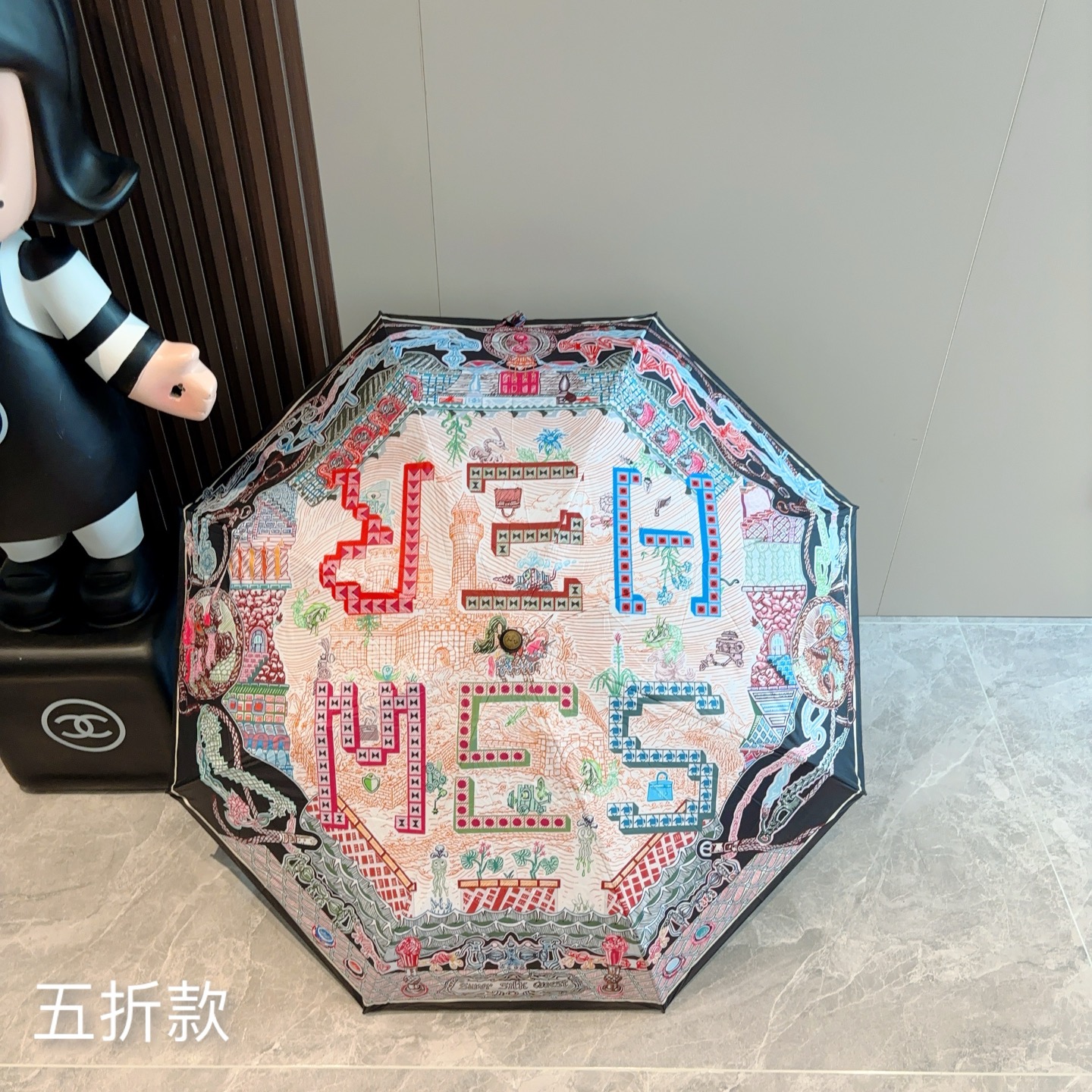 HERMÈS (爱马仕)新款 五折伞 热卖款 时尚指数爆表 不论晴天雨天使用都相得益彰 拥有它感受风从身
