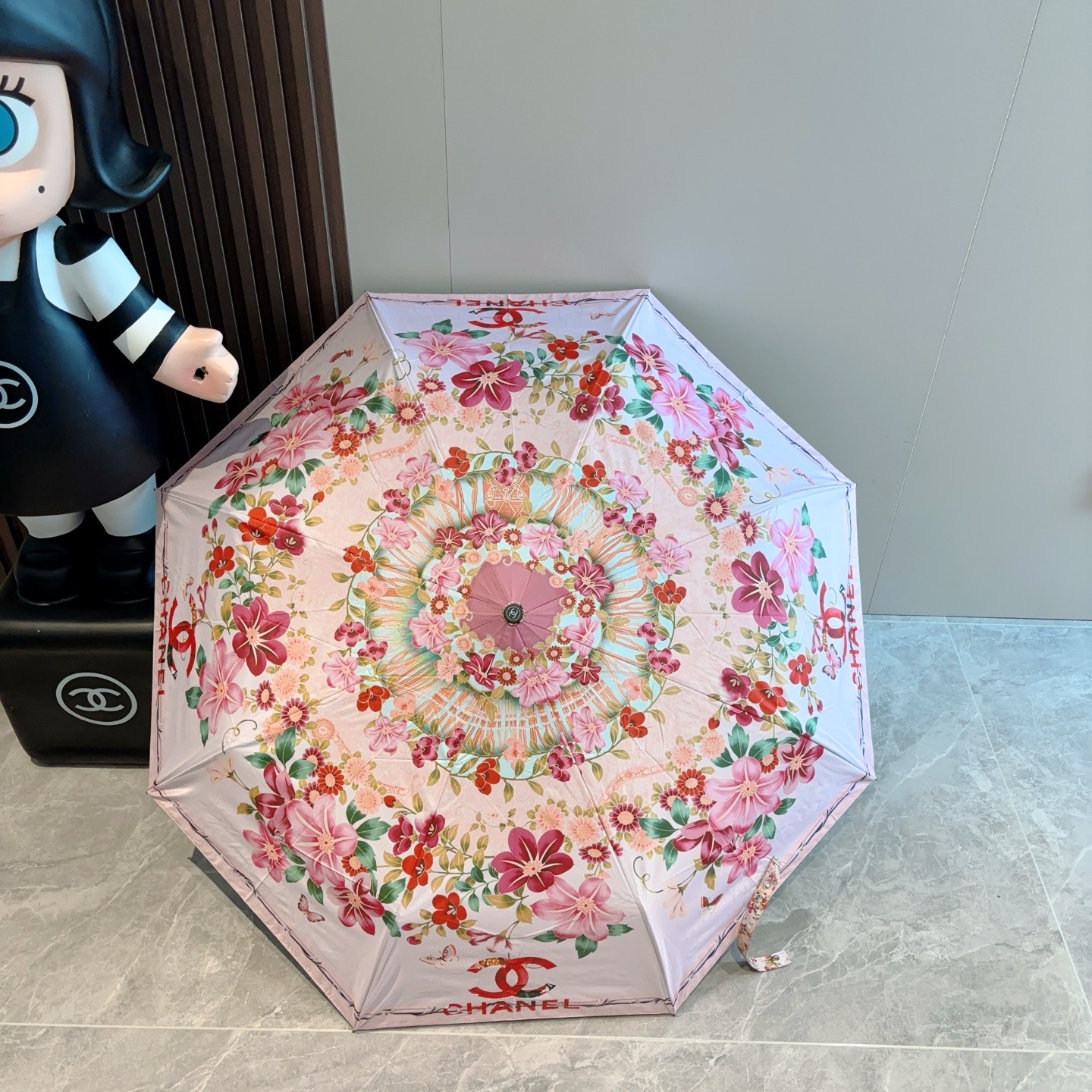  CHANEL（香奈儿）三折自动折叠晴雨伞 选用台湾进口UV防紫外线伞布 原单代工级品质  