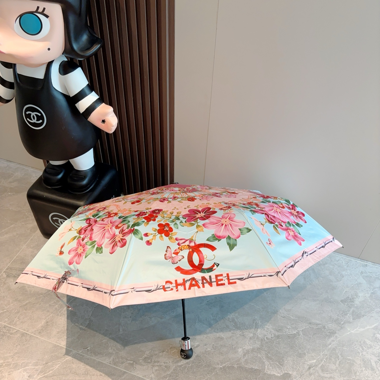  CHANEL（香奈儿）三折自动折叠晴雨伞 选用台湾进口UV防紫外线伞布 原单代工级品质  