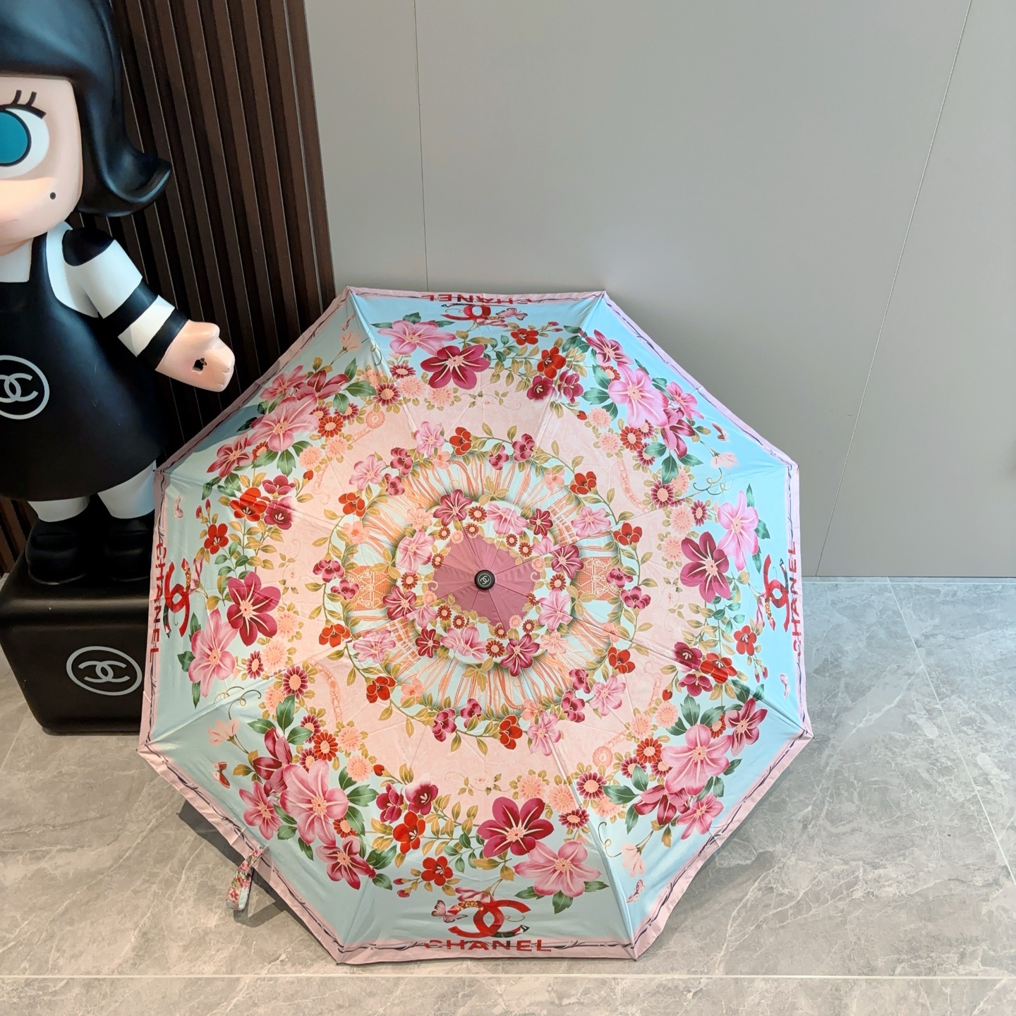  CHANEL（香奈儿）三折自动折叠晴雨伞 选用台湾进口UV防紫外线伞布 原单代工级品质  