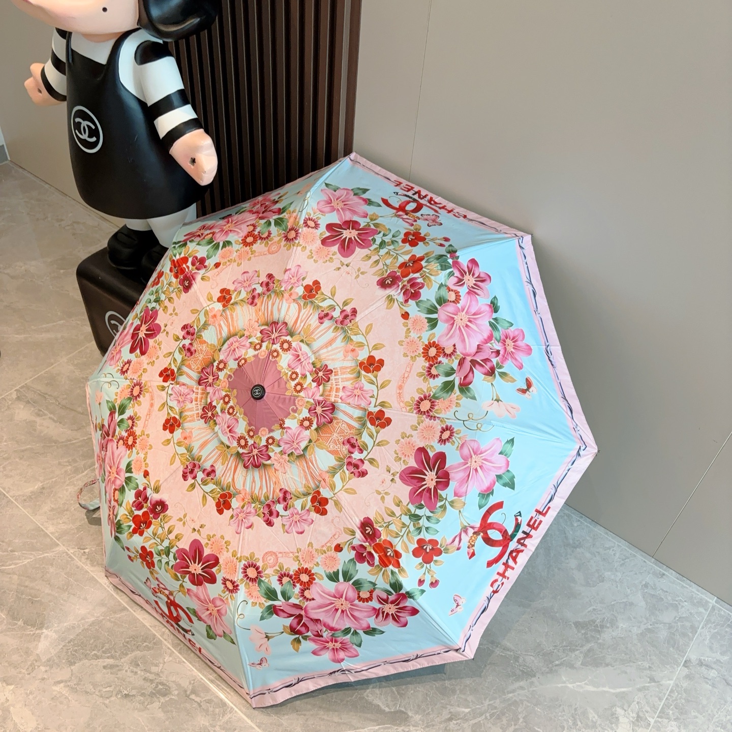 CHANEL（香奈儿）三折自动折叠晴雨伞 选用台湾进口UV防紫外线伞布 原单代工级品质  