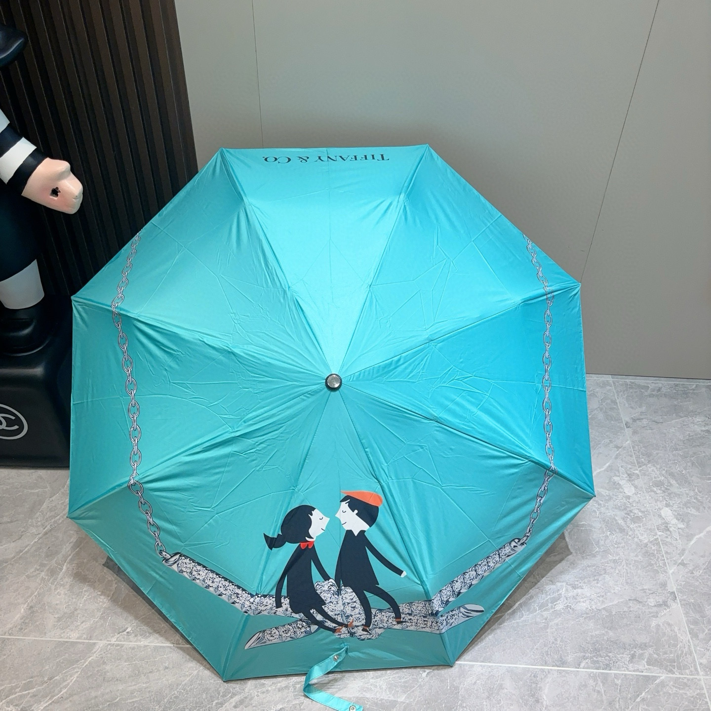 Tiffany蒂芙尼 💍时尚独特、三折自动折叠晴雨伞 火爆来袭 夏日里的小清新 高效阻隔紫外线涂层 有