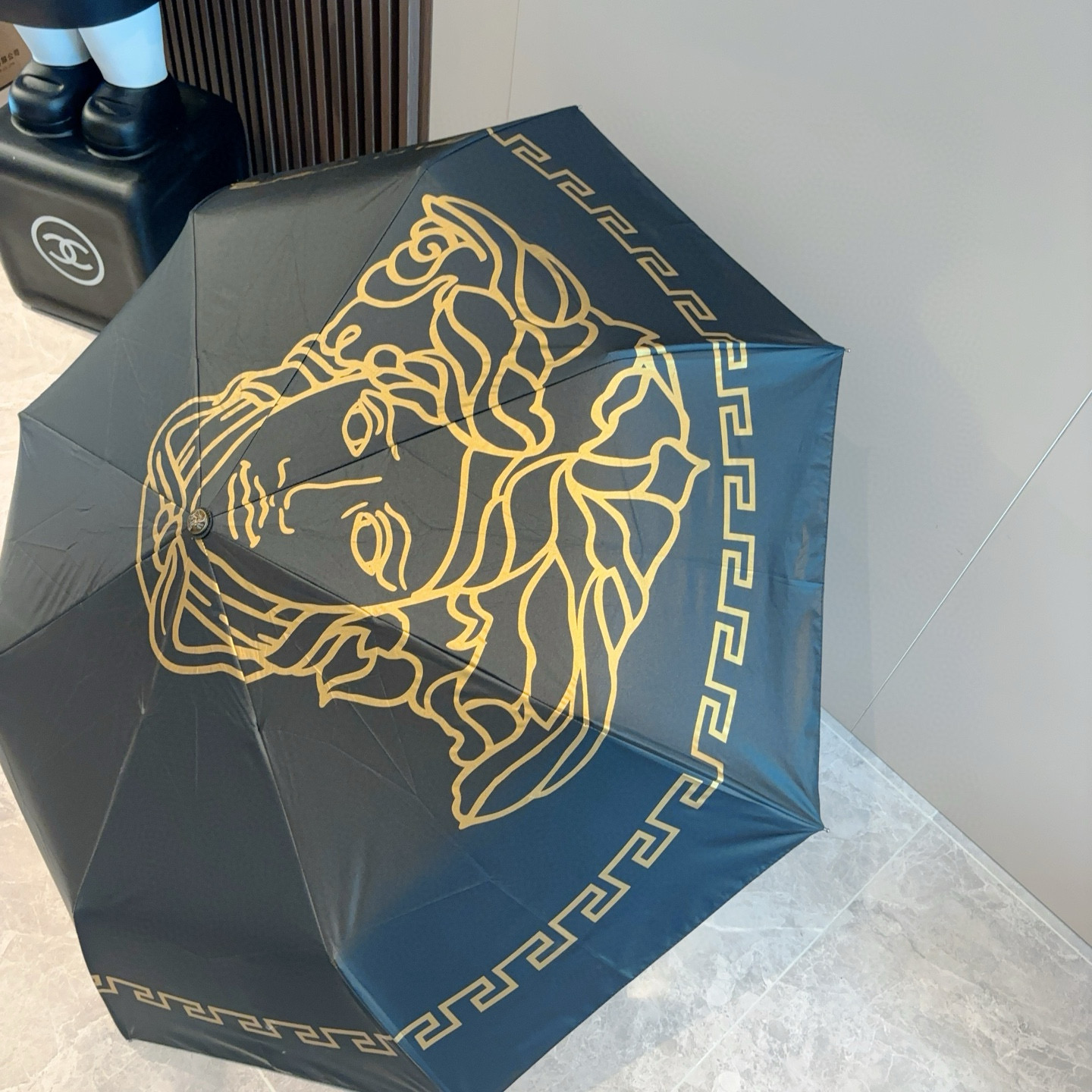  范思哲（VERSACE）新款 三折自动折叠晴雨伞 年度最新火爆单品  原单代工级品质 第一代210T碰