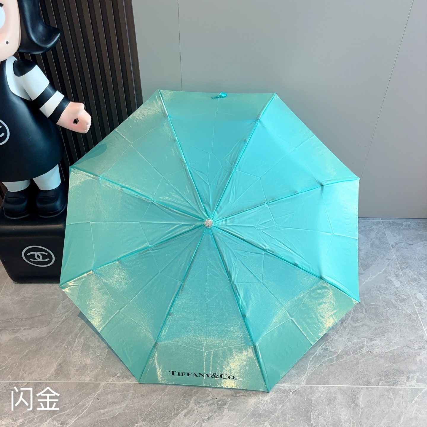  Tiffany蒂芙尼 闪金伞面 时尚独特、三折自动折叠晴雨伞 火爆来袭 夏日里的小清新 高效阻隔紫外线
