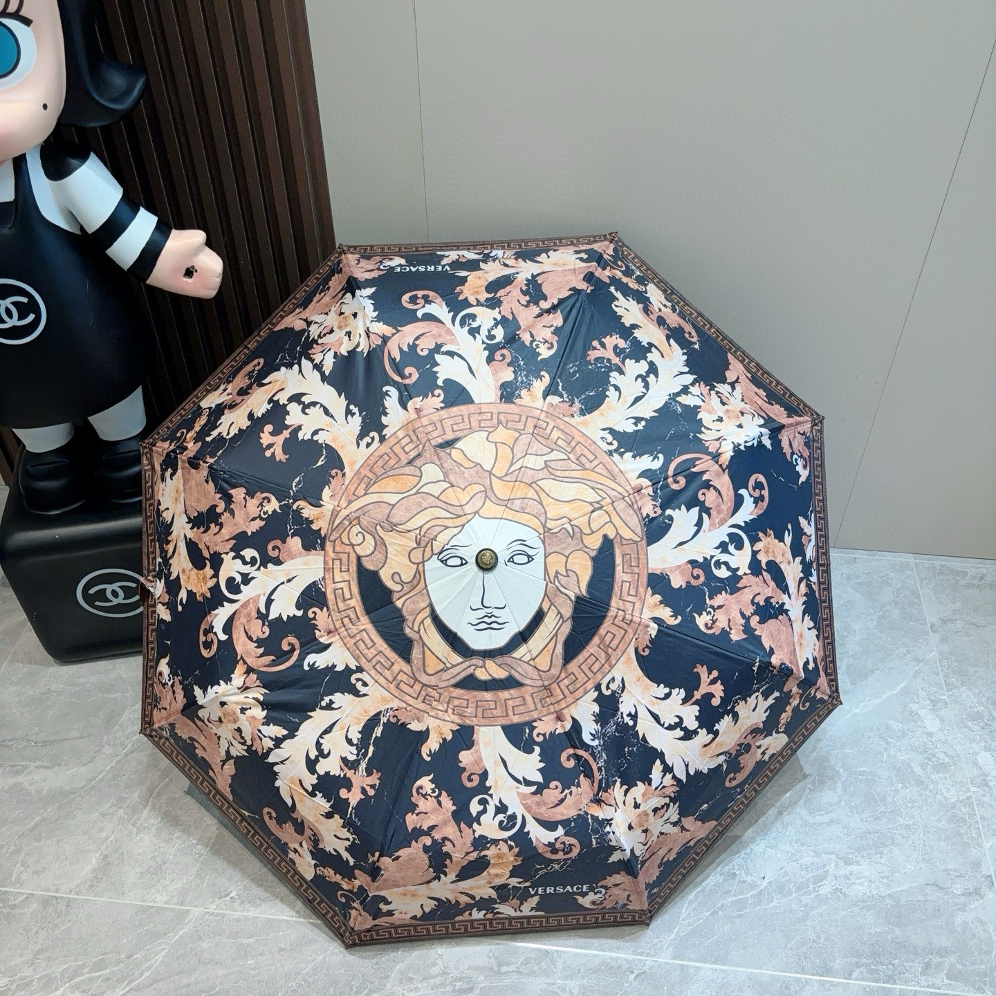  范思哲（VERSACE）新款 三折自动折叠晴雨伞 年度最新火爆单品  原单代工级品质 第一代210T碰