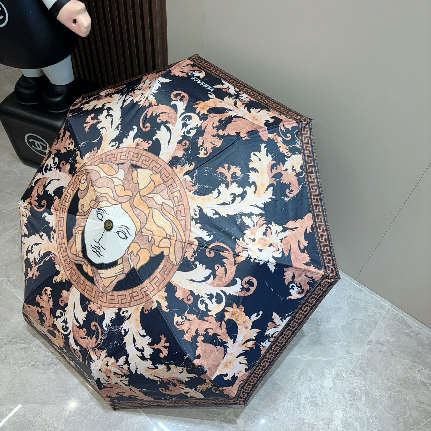  范思哲（VERSACE）新款 三折自动折叠晴雨伞 年度最新火爆单品  原单代工级品质 第一代210T碰