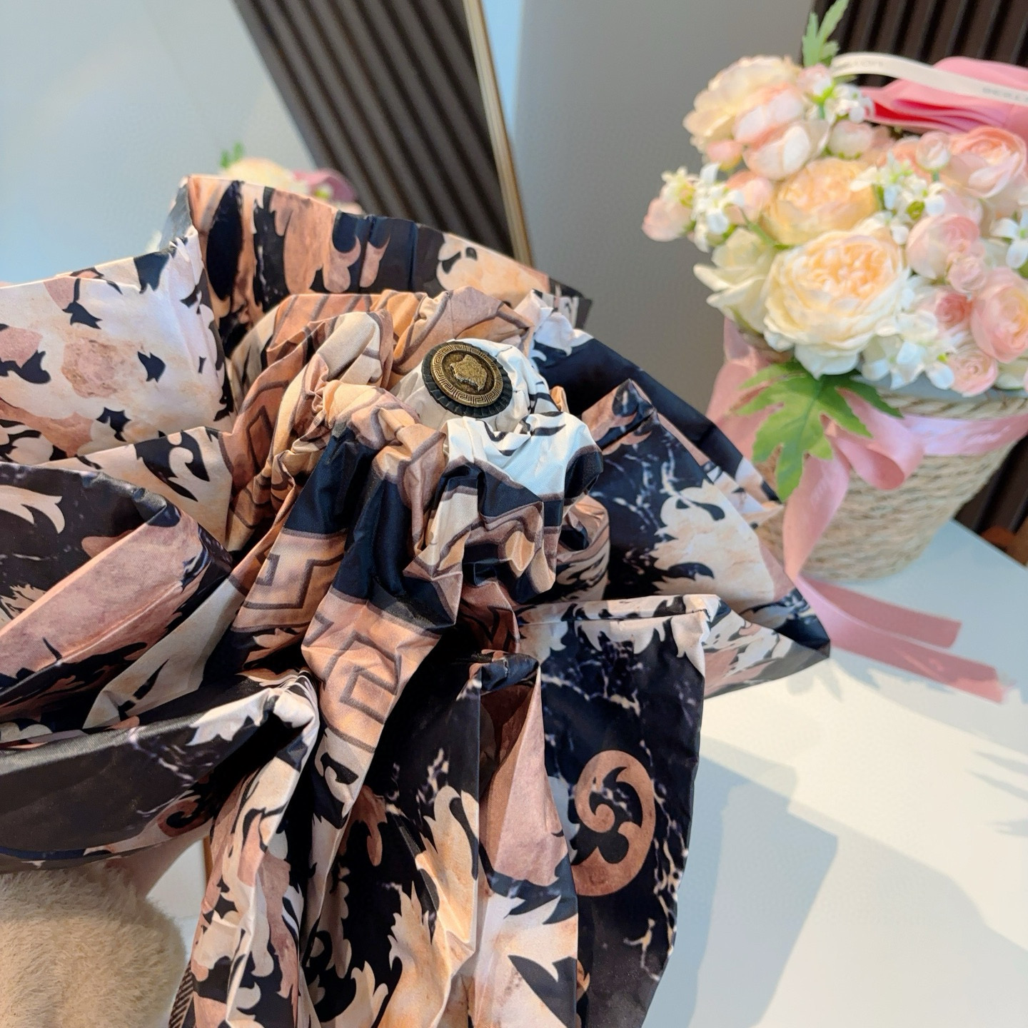  范思哲（VERSACE）新款 五折手开折叠晴雨伞 年度最新火爆单品  原单代工级品质 第一代210T碰