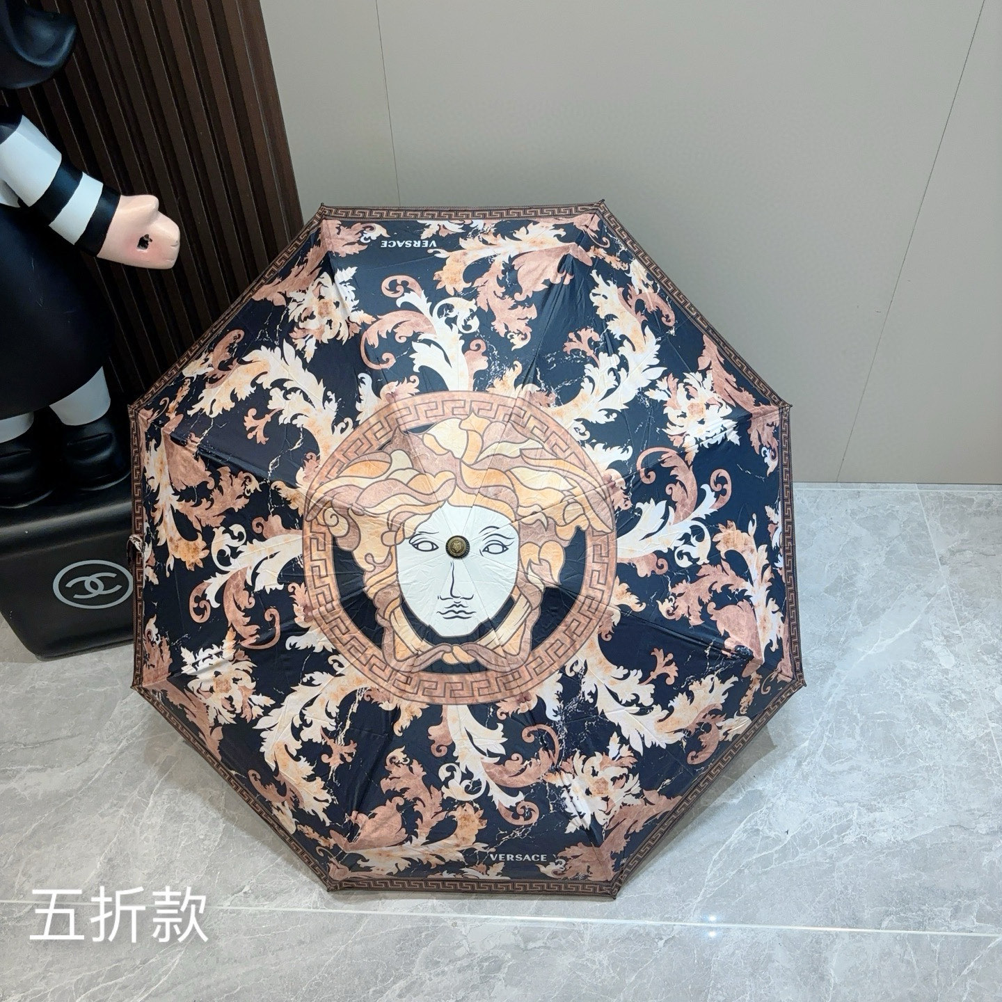  范思哲（VERSACE）新款 五折手开折叠晴雨伞 年度最新火爆单品  原单代工级品质 第一代210T碰