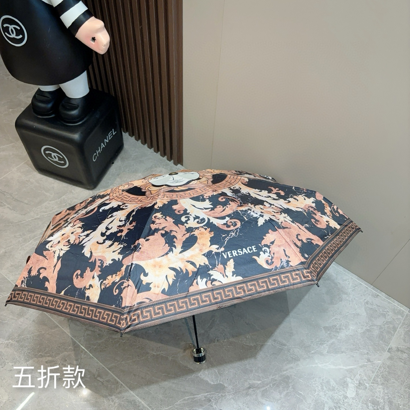  范思哲（VERSACE）新款 五折手开折叠晴雨伞 年度最新火爆单品  原单代工级品质 第一代210T碰