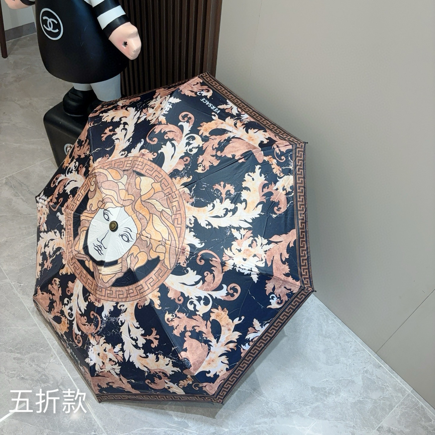  范思哲（VERSACE）新款 五折手开折叠晴雨伞 年度最新火爆单品  原单代工级品质 第一代210T碰
