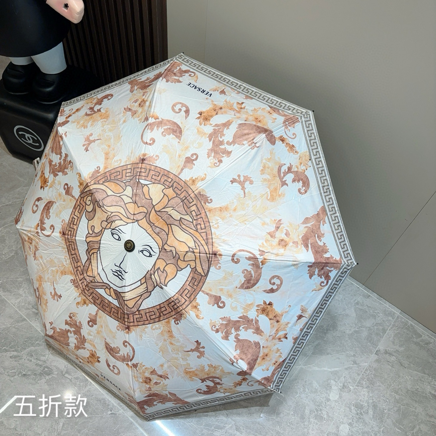  范思哲（VERSACE）新款 五折手开折叠晴雨伞 年度最新火爆单品  原单代工级品质 第一代210T碰