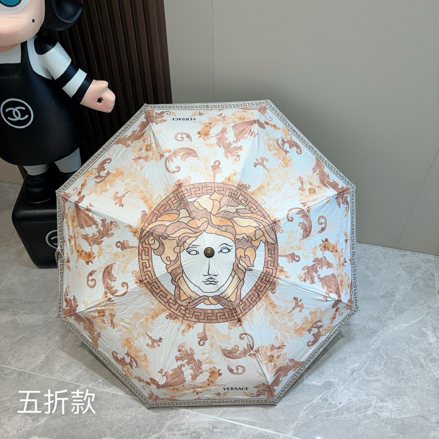  范思哲（VERSACE）新款 五折手开折叠晴雨伞 年度最新火爆单品  原单代工级品质 第一代210T碰
