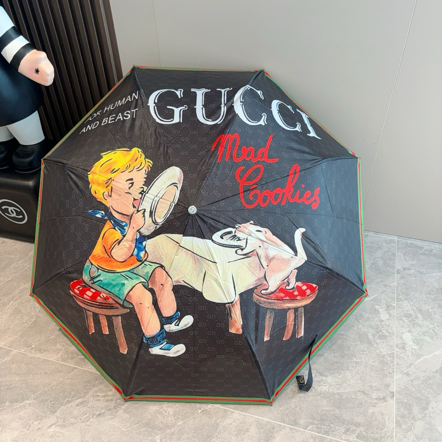 GUCCI（古奇）新款  三折自动折叠晴雨伞 选用台湾进口UV防紫外线伞布 原单代工级品质  🌹