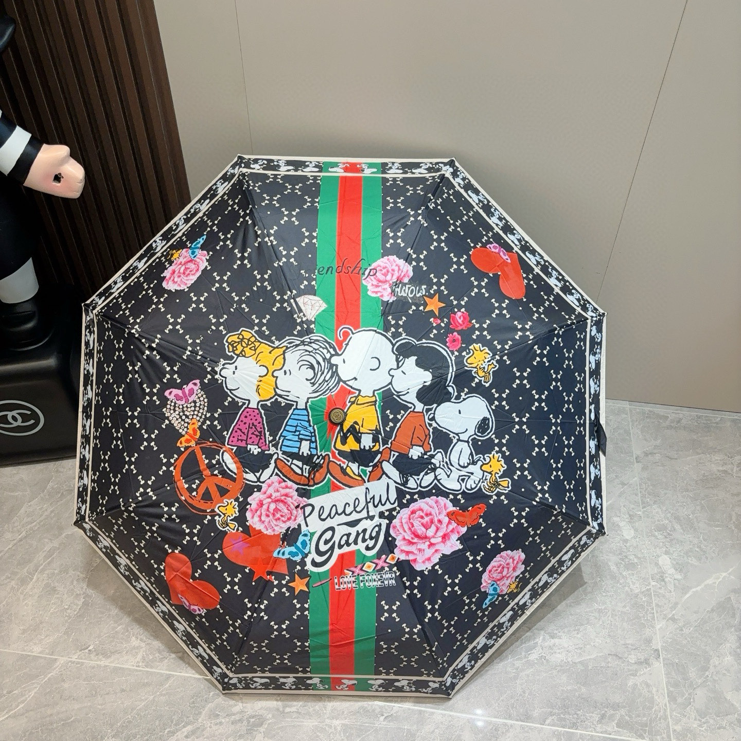 GUCCI（古奇）新款  三折自动折叠晴雨伞 选用台湾进口UV防紫外线伞布 原单代工级品质  🌹