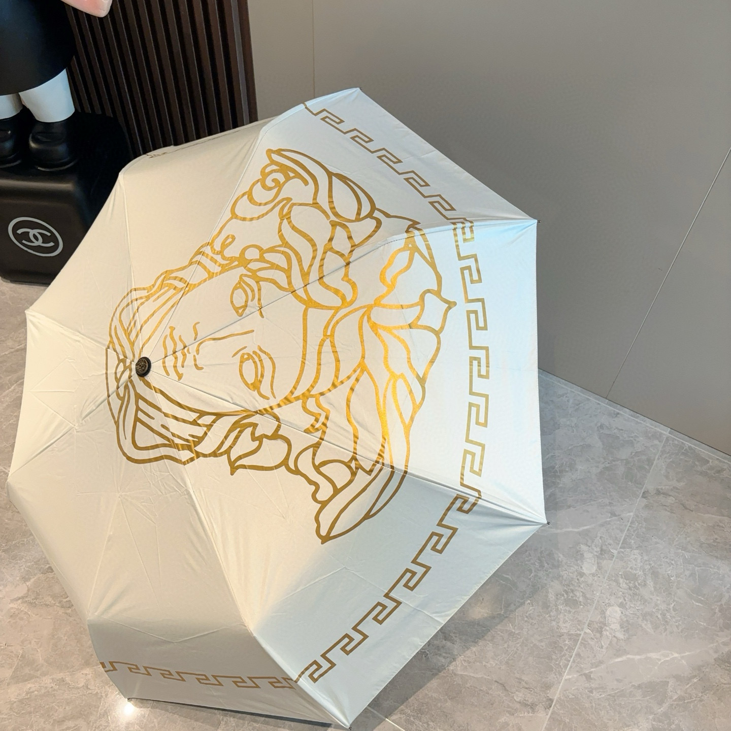  范思哲（VERSACE）新款 三折自动折叠晴雨伞 年度最新火爆单品  原单代工级品质 第一代210T碰