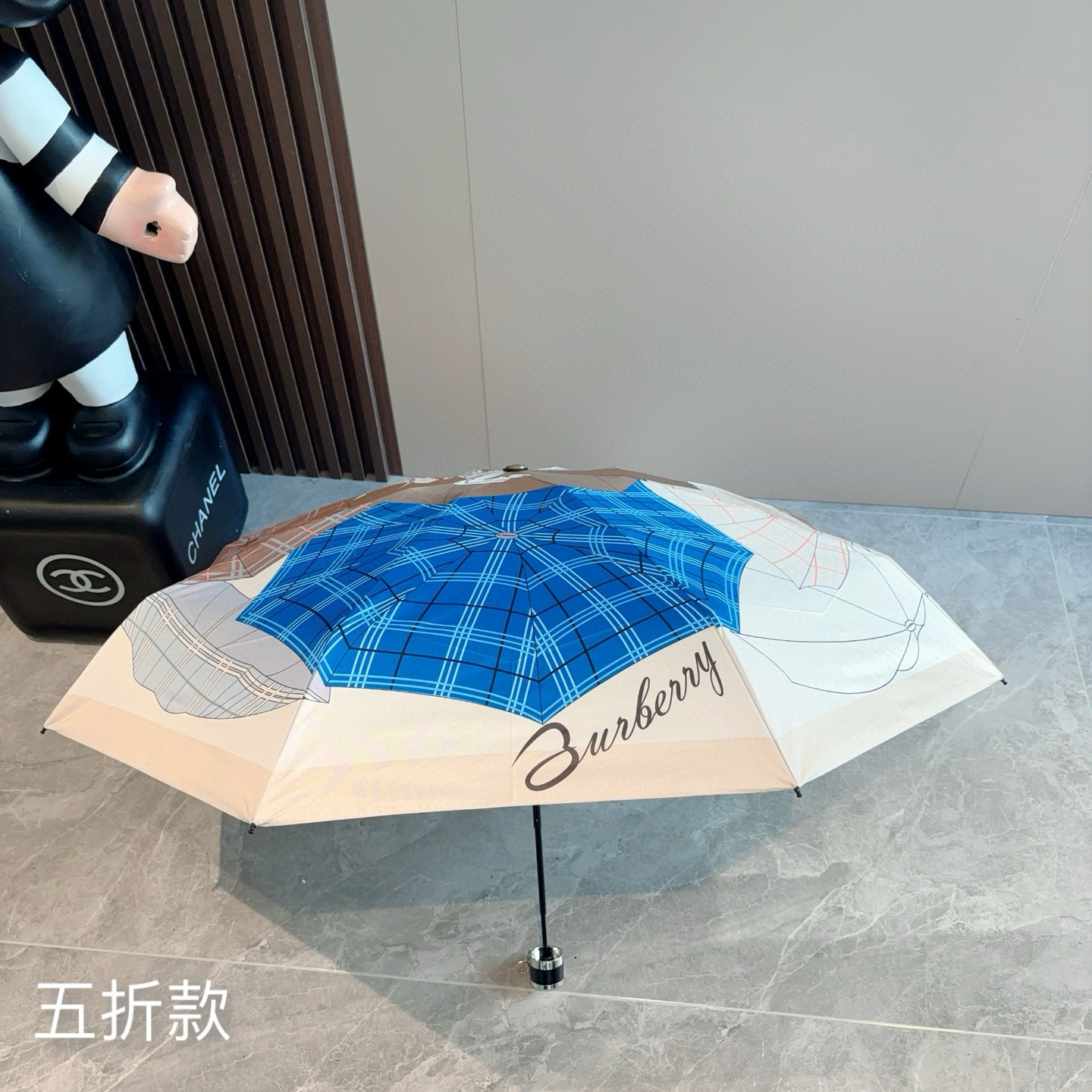  BURBERRY（巴宝莉）五折手动折叠晴雨伞 选用台湾进口UV防紫外线伞布 原单代工级品质  