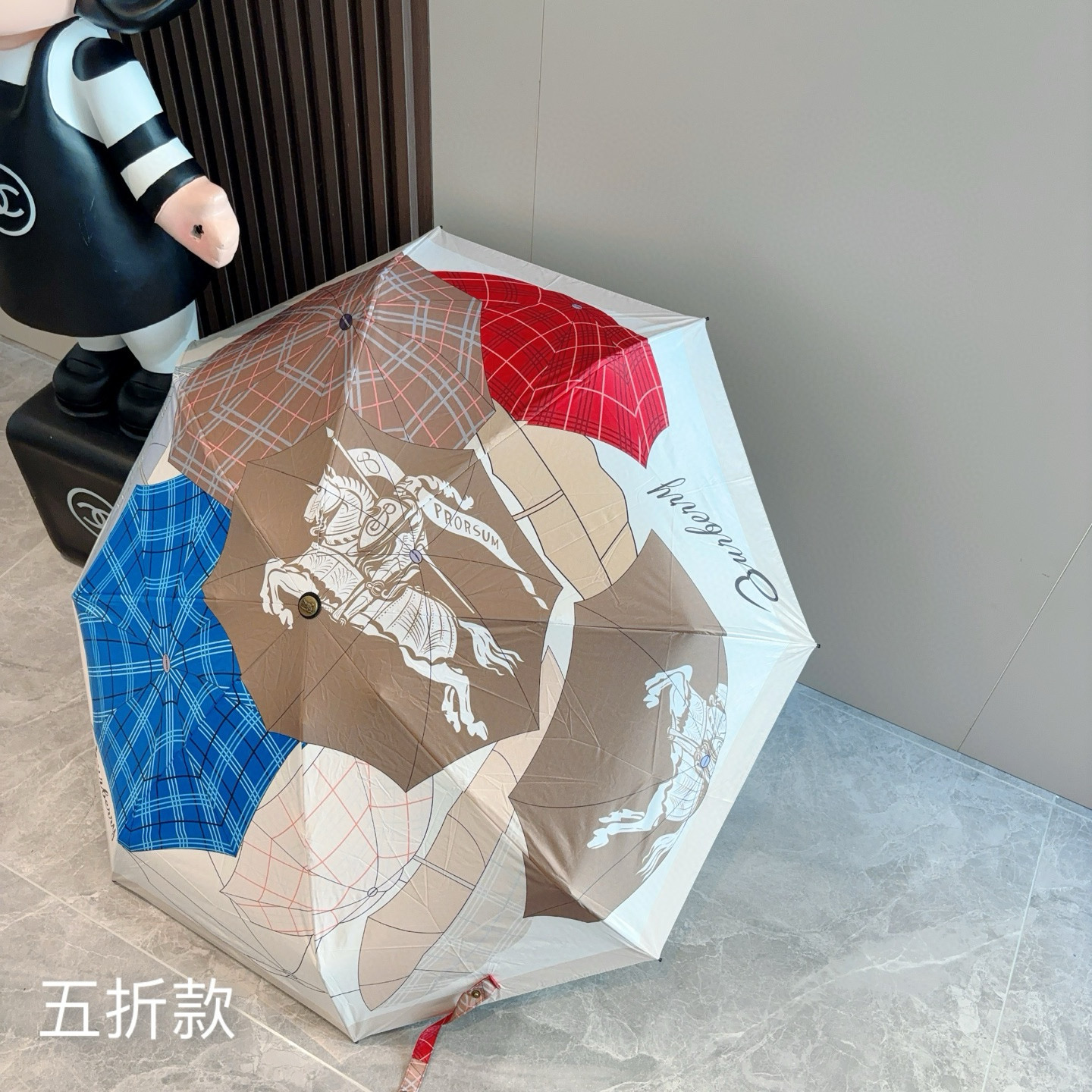  BURBERRY（巴宝莉）五折手动折叠晴雨伞 选用台湾进口UV防紫外线伞布 原单代工级品质  