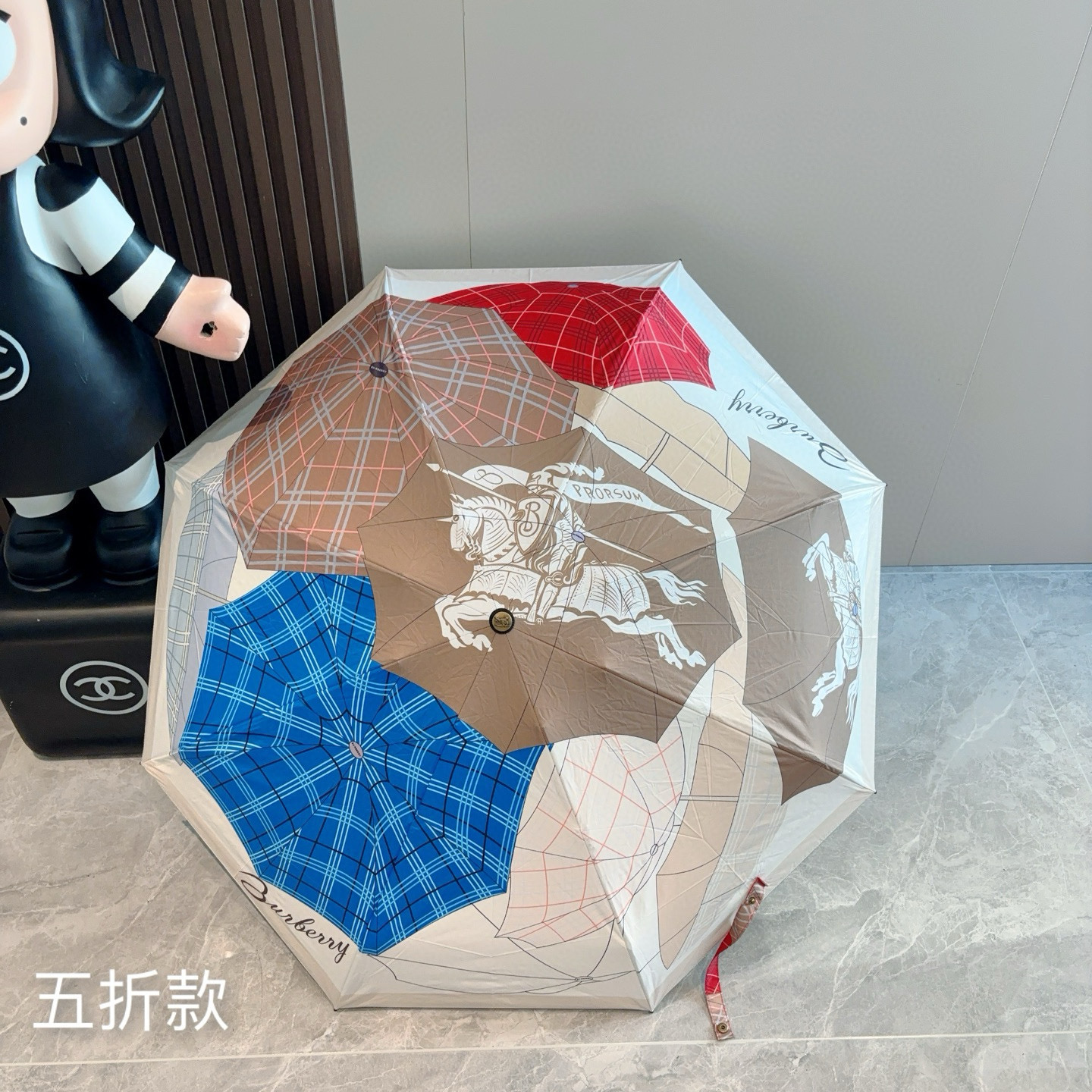  BURBERRY（巴宝莉）五折手动折叠晴雨伞 选用台湾进口UV防紫外线伞布 原单代工级品质  
