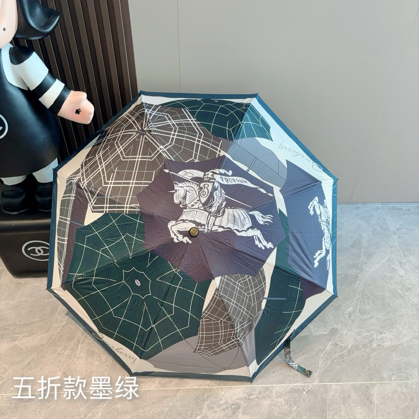  BURBERRY（巴宝莉）五折手动折叠晴雨伞 选用台湾进口UV防紫外线伞布 原单代工级品质  