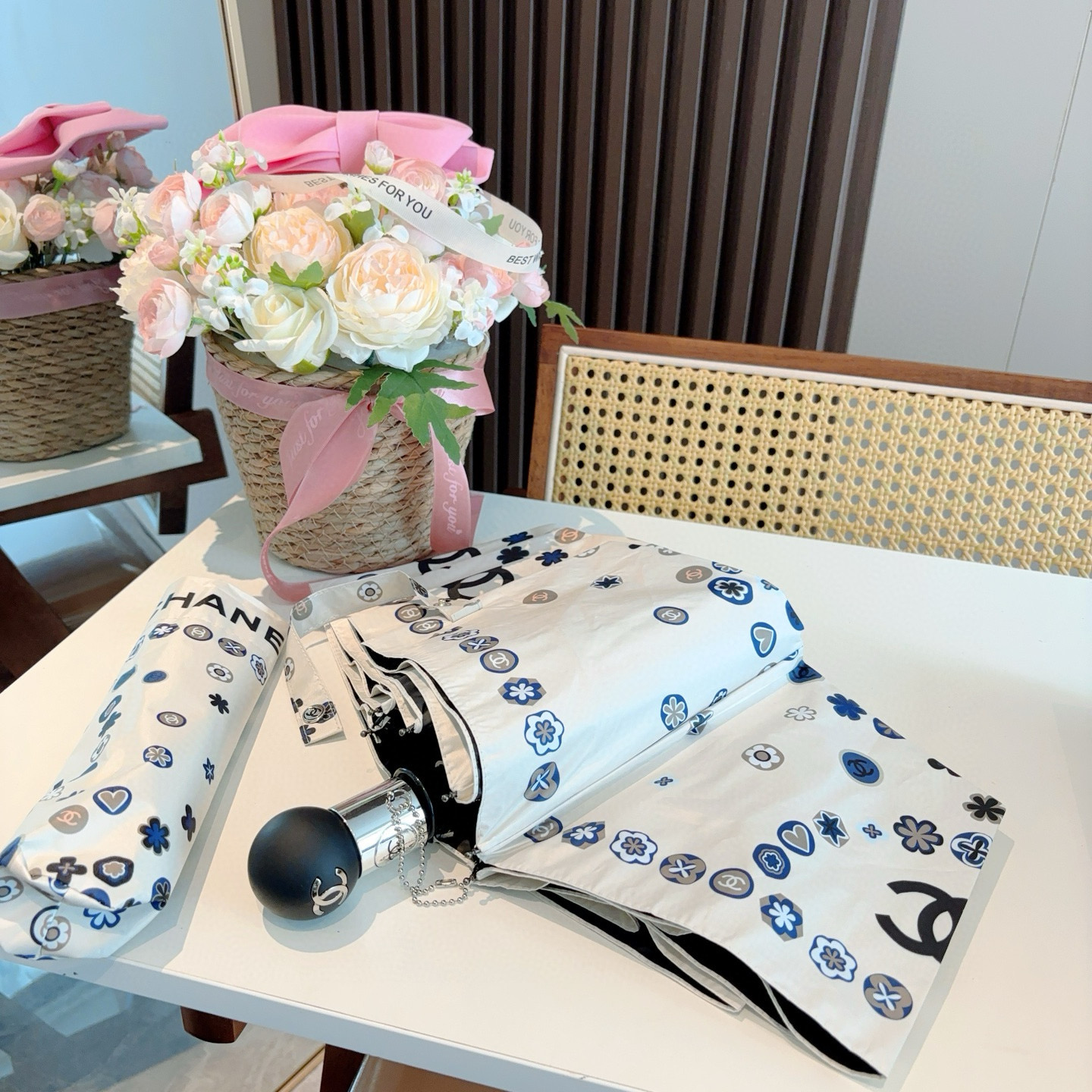  CHANEL香奈儿 三折自动折叠晴雨伞  时尚原单代工品质 细节精致 看得见的品质 打破一成不变 色泽
