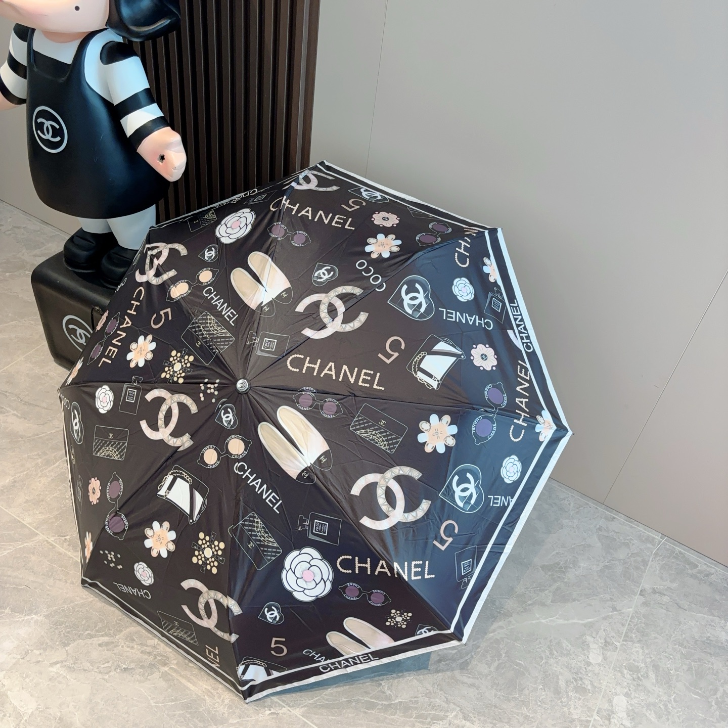  CHANEL（香奈儿）三折自动折叠晴雨伞 选用台湾进口UV防紫外线伞布 原单代工级品质  