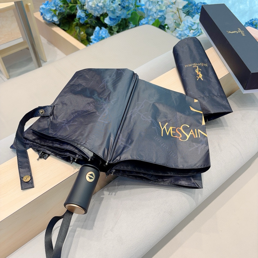  YSL 圣罗兰（Yves Saint Laurent）渐变 三折全自动折叠晴雨伞 超有女人味的新款 采