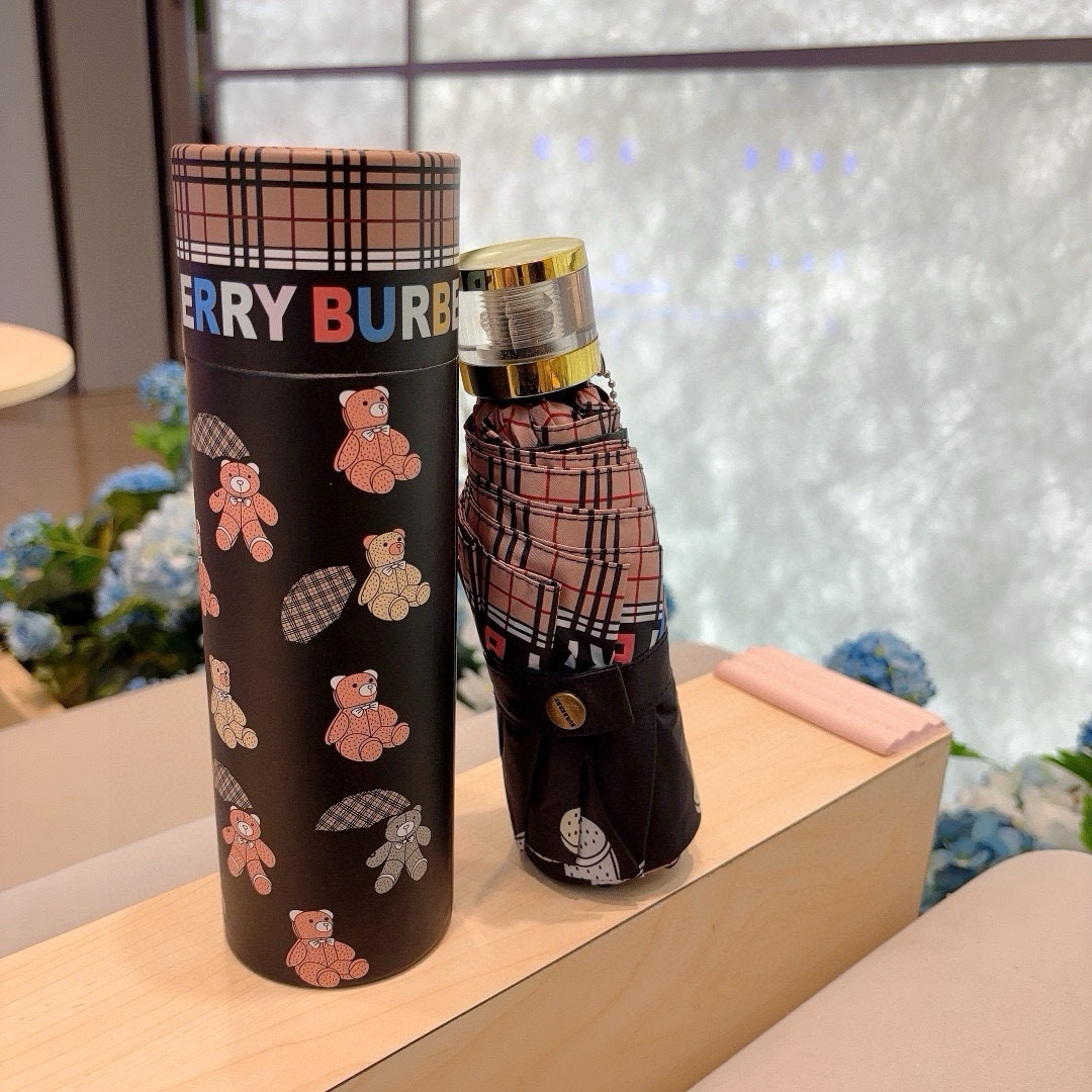  BURBERRY（巴宝莉）五折手动折叠晴雨伞 选用台湾进口UV防紫外线伞布 原单代工级品质  