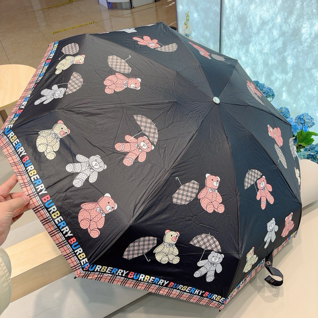  BURBERRY（巴宝莉）五折手动折叠晴雨伞 选用台湾进口UV防紫外线伞布 原单代工级品质  