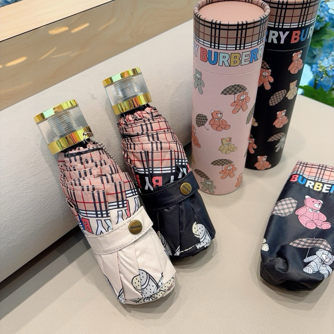  BURBERRY（巴宝莉）五折手动折叠晴雨伞 选用台湾进口UV防紫外线伞布 原单代工级品质  