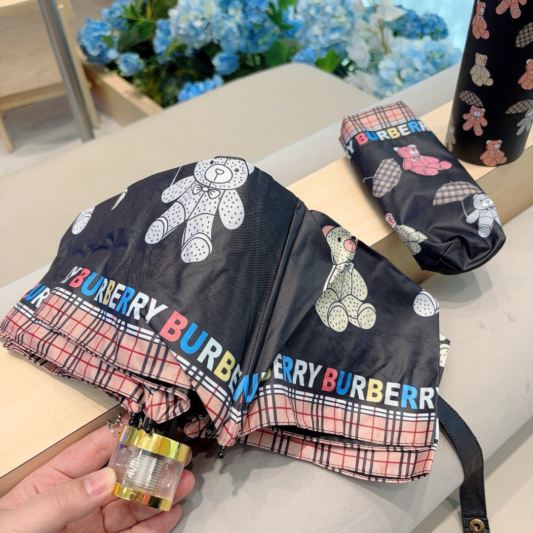  BURBERRY（巴宝莉）五折手动折叠晴雨伞 选用台湾进口UV防紫外线伞布 原单代工级品质  