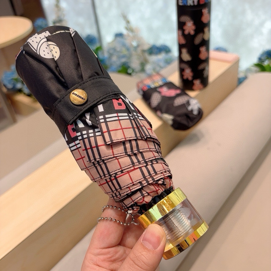  BURBERRY（巴宝莉）五折手动折叠晴雨伞 选用台湾进口UV防紫外线伞布 原单代工级品质  