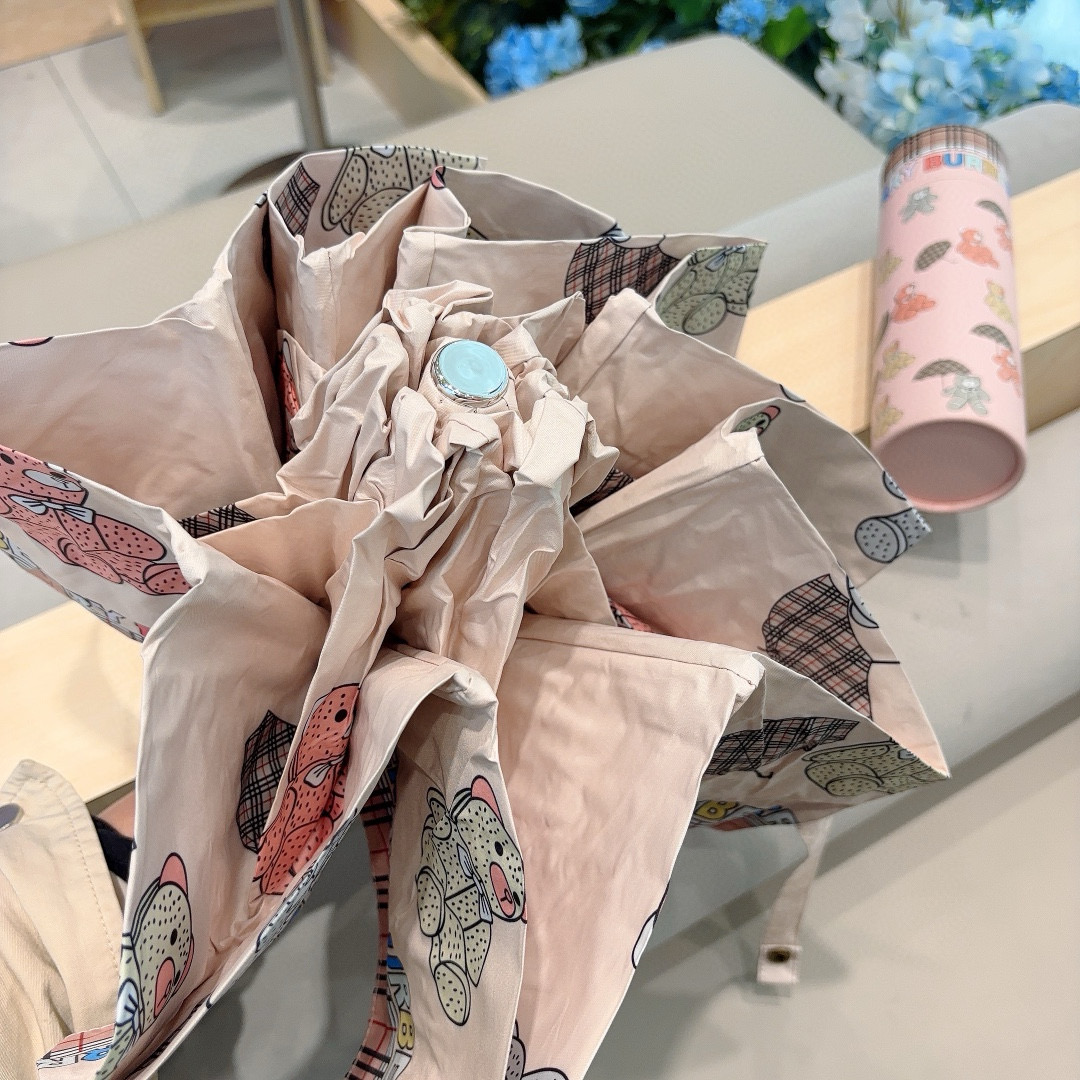  BURBERRY（巴宝莉）五折手动折叠晴雨伞 选用台湾进口UV防紫外线伞布 原单代工级品质  