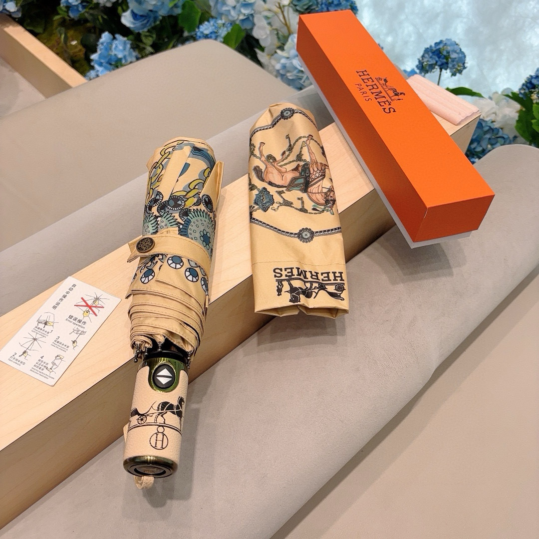     爱马仕（Hermès）  链条马 极品H家三折自动伞重磅呈现 以其精湛的工艺技术和源源不断的想像
