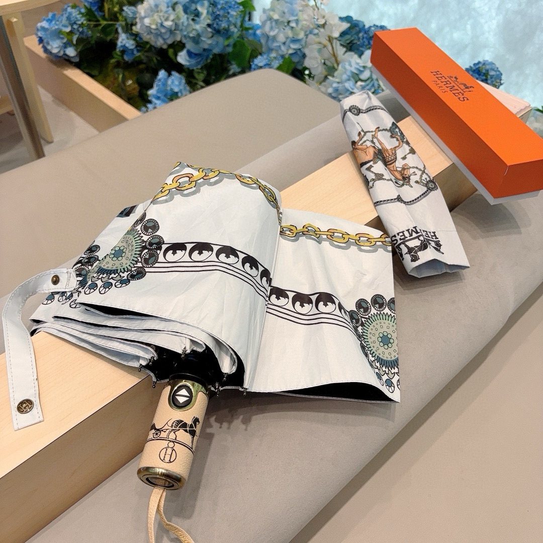     爱马仕（Hermès）  链条马 极品H家三折自动伞重磅呈现 以其精湛的工艺技术和源源不断的想像