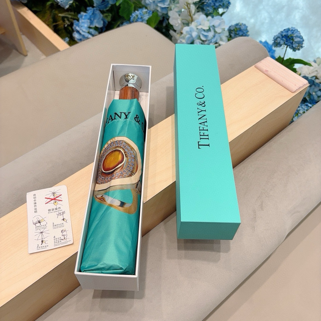    Tiffany蒂芙尼 💍钻戒 时尚独特、三折自动折叠晴雨伞 火爆来袭 夏日里的小清新 高效阻隔紫外