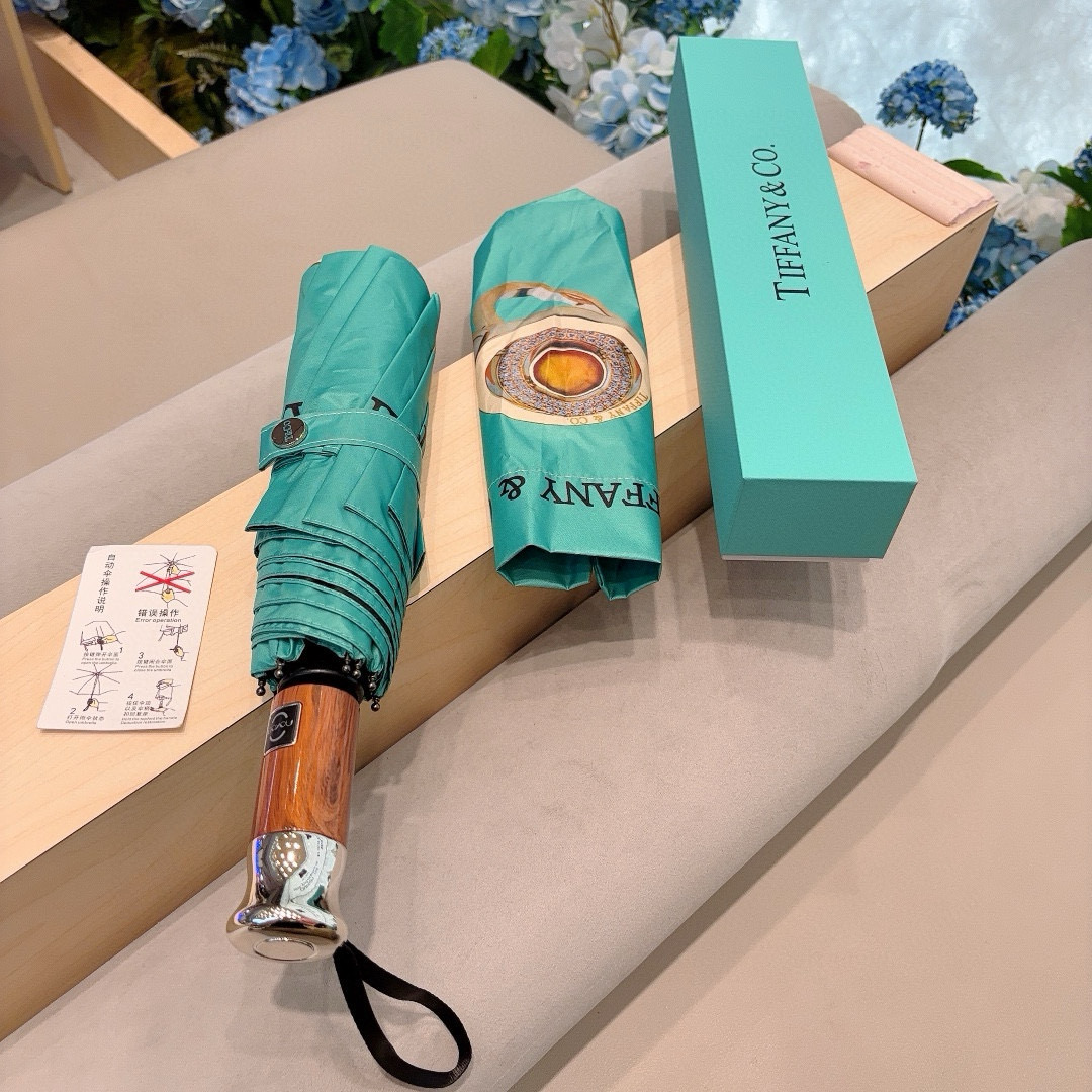    Tiffany蒂芙尼 💍钻戒 时尚独特、三折自动折叠晴雨伞 火爆来袭 夏日里的小清新 高效阻隔紫外